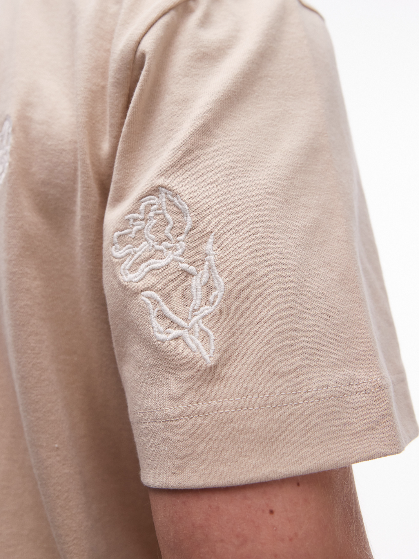 Oversized Floral Embroidery Shirt