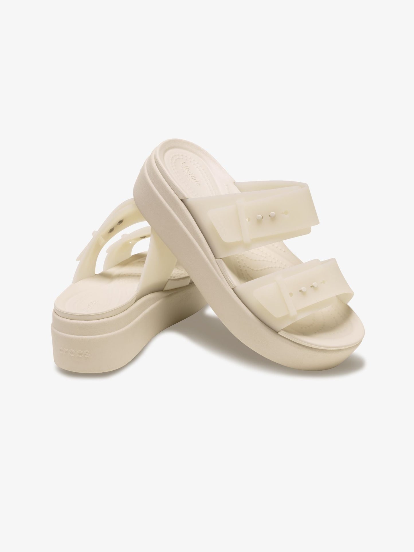 Brooklyn Buckle Frosted Low Wedge