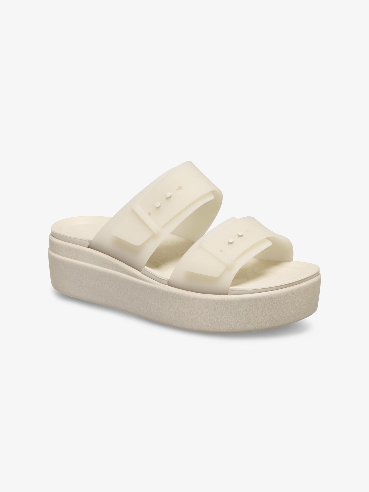 Brooklyn Buckle Frosted Low Wedge