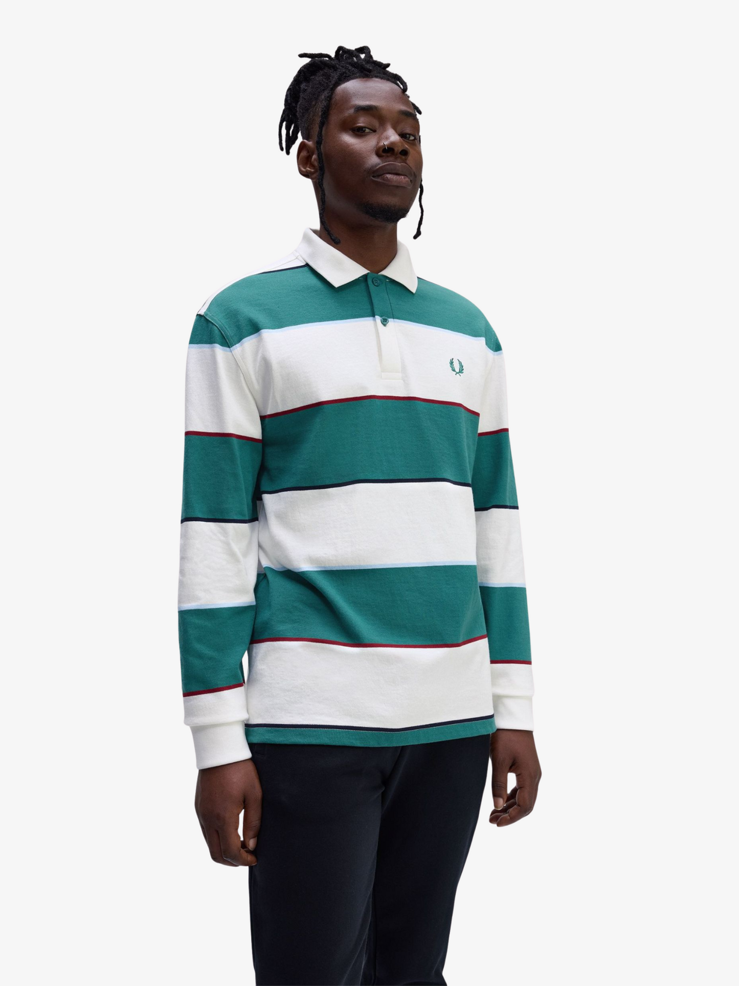 Heavyweight Jersey Striped Polo Shirt