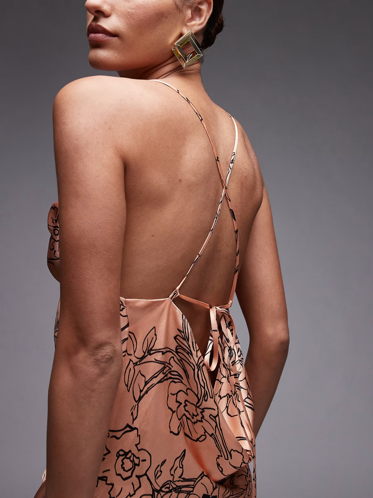 Cowl Maxi Slip Dress