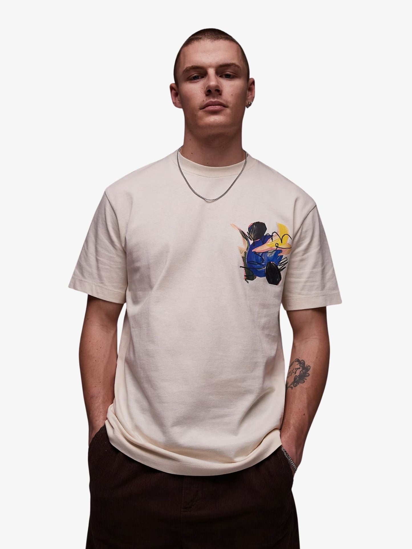 Oversized Abstract Floral Print Shirt