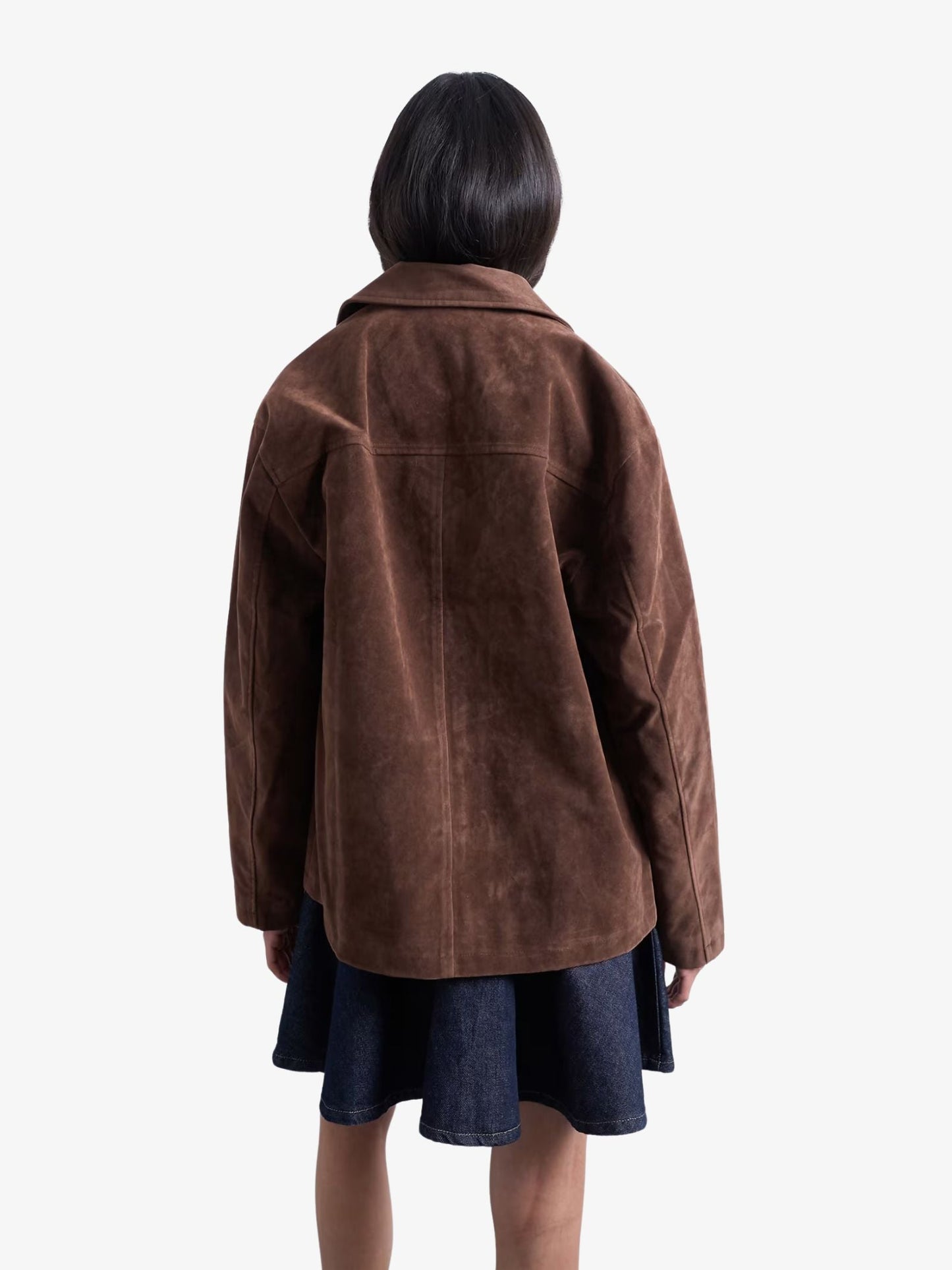 Faux Suede Boxy Jacket