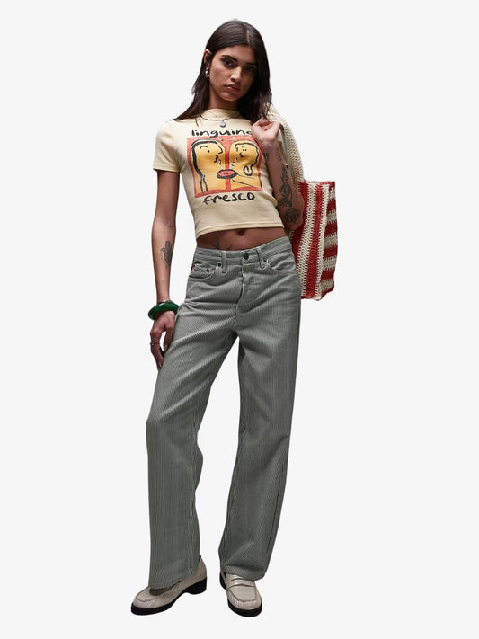 Graphic Linguine Baby Tee