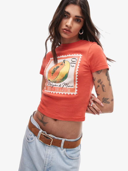 Graphic Papaya Baby Tee