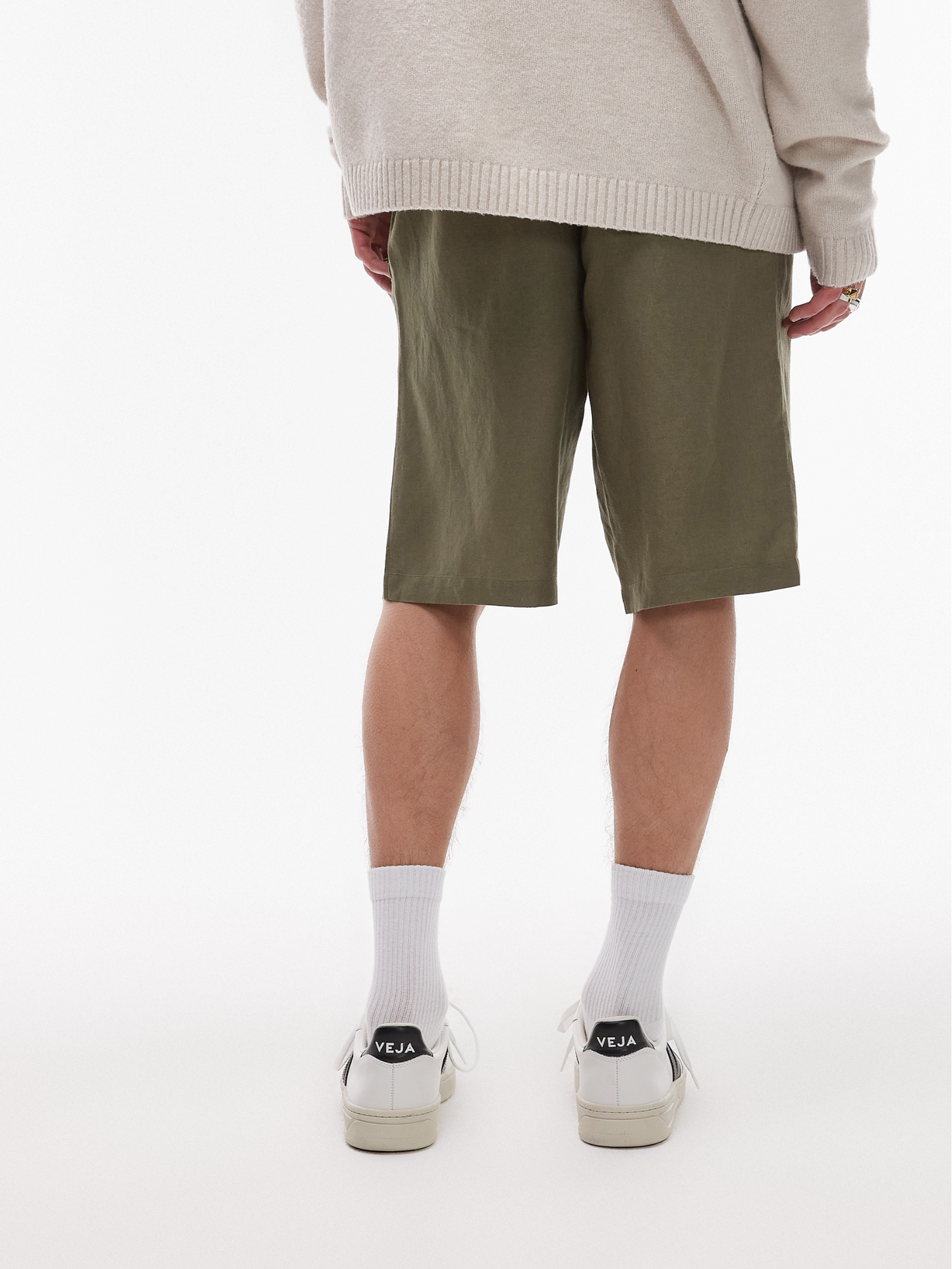 Wide Leg Linen Shorts