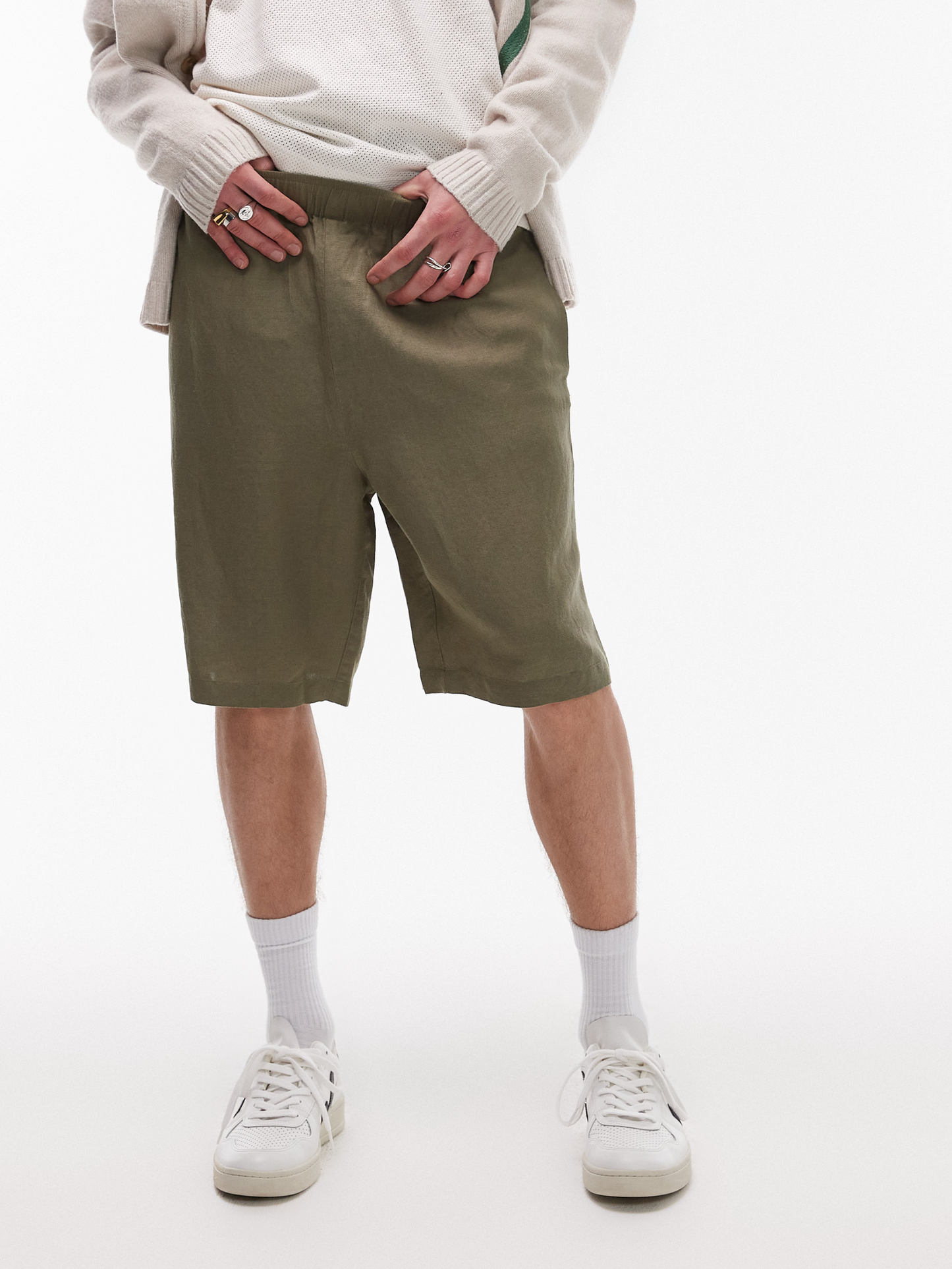 Wide Leg Linen Shorts