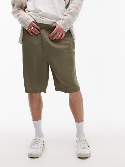Wide Leg Linen Shorts