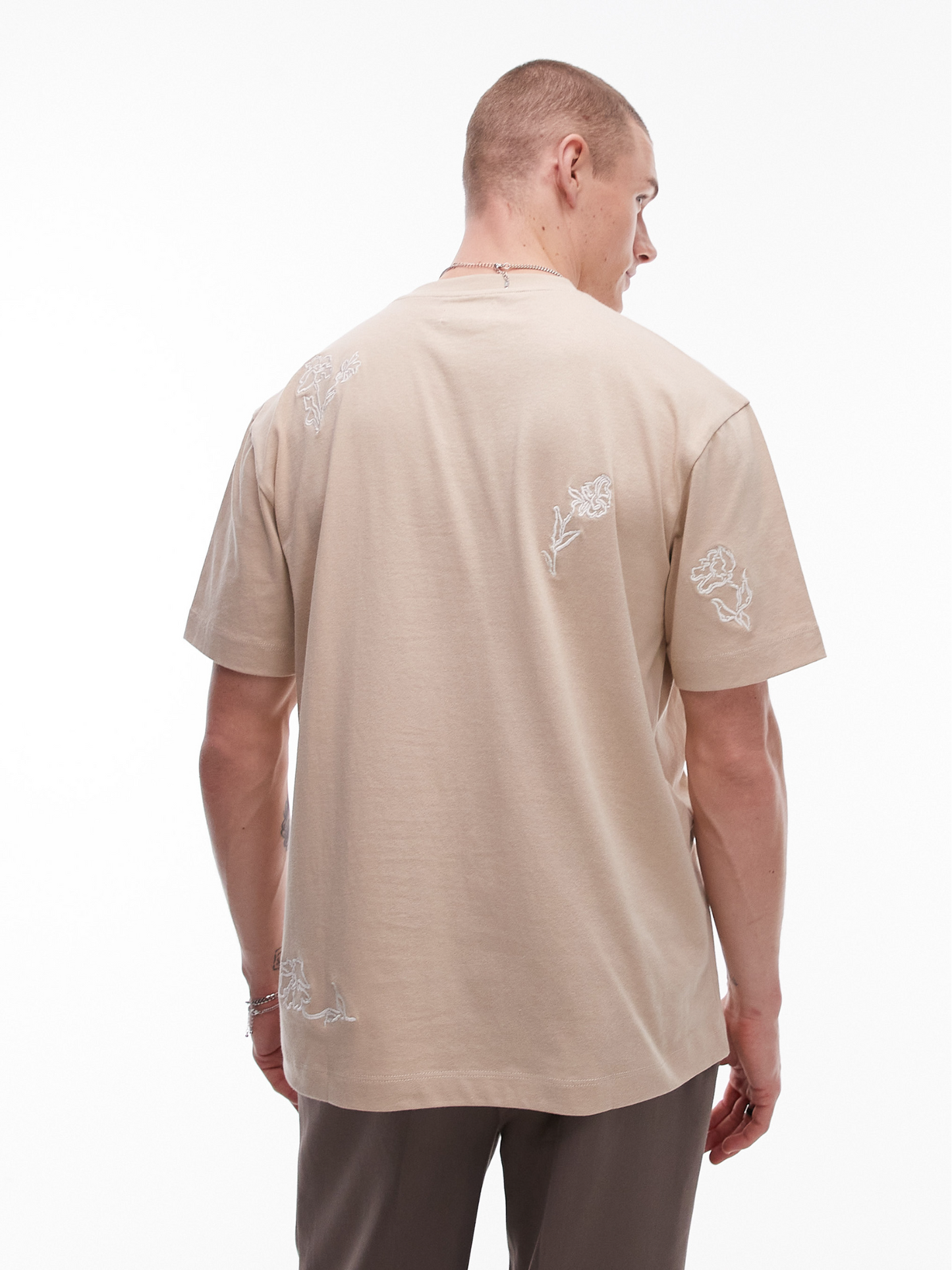 Oversized Floral Embroidery Shirt