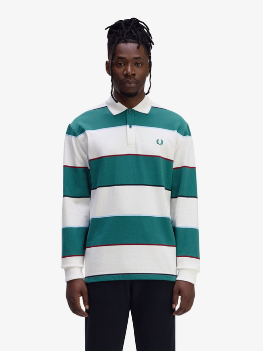 Heavyweight Jersey Striped Polo Shirt