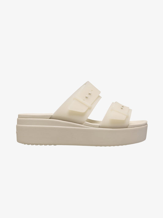 Brooklyn Buckle Frosted Low Wedge