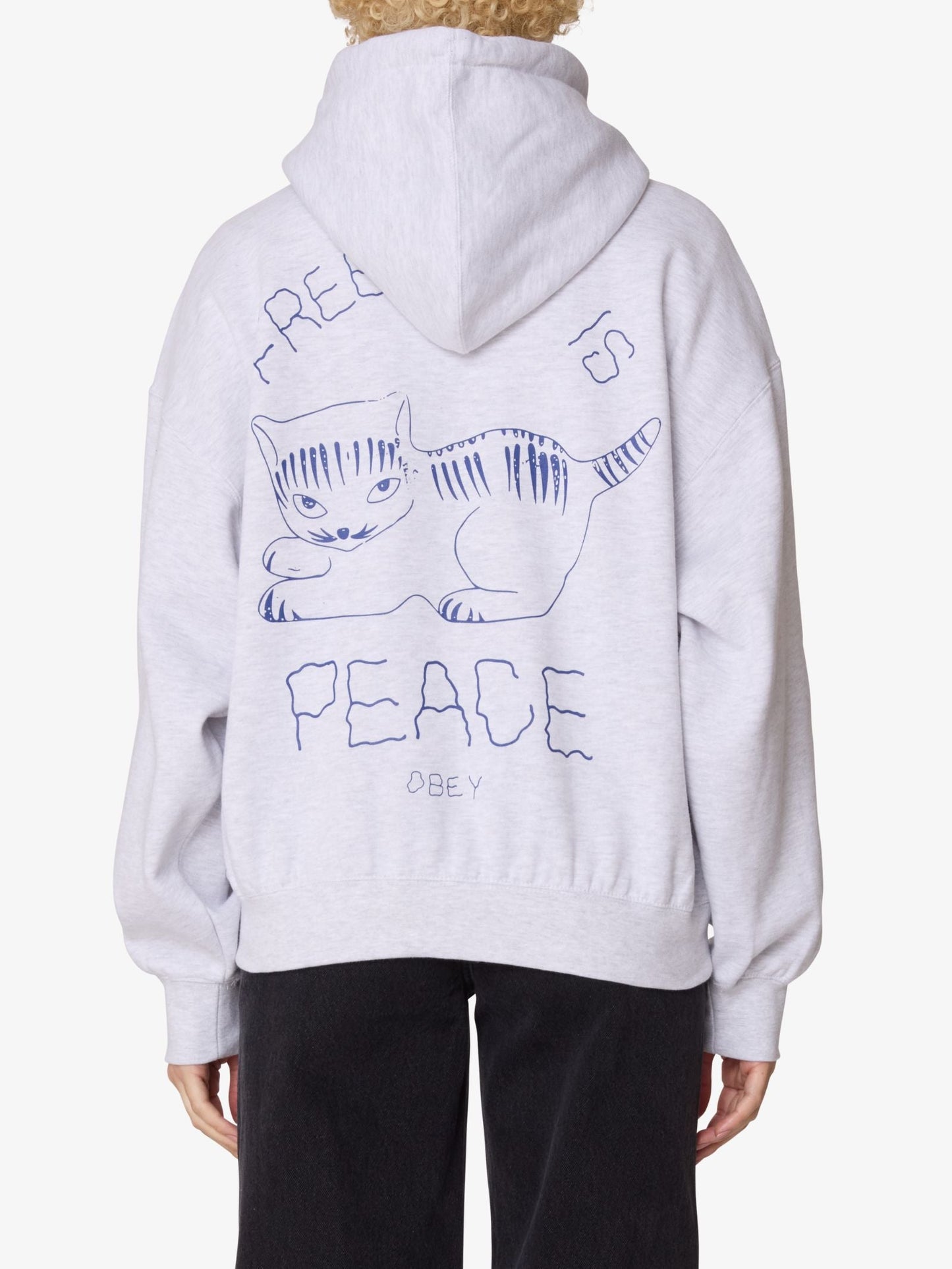 Peace Baggy Relaxed Zip Hood