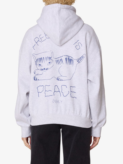 Peace Baggy Relaxed Zip Hood