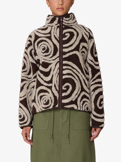 Swirls Jacquard Zip Jacket
