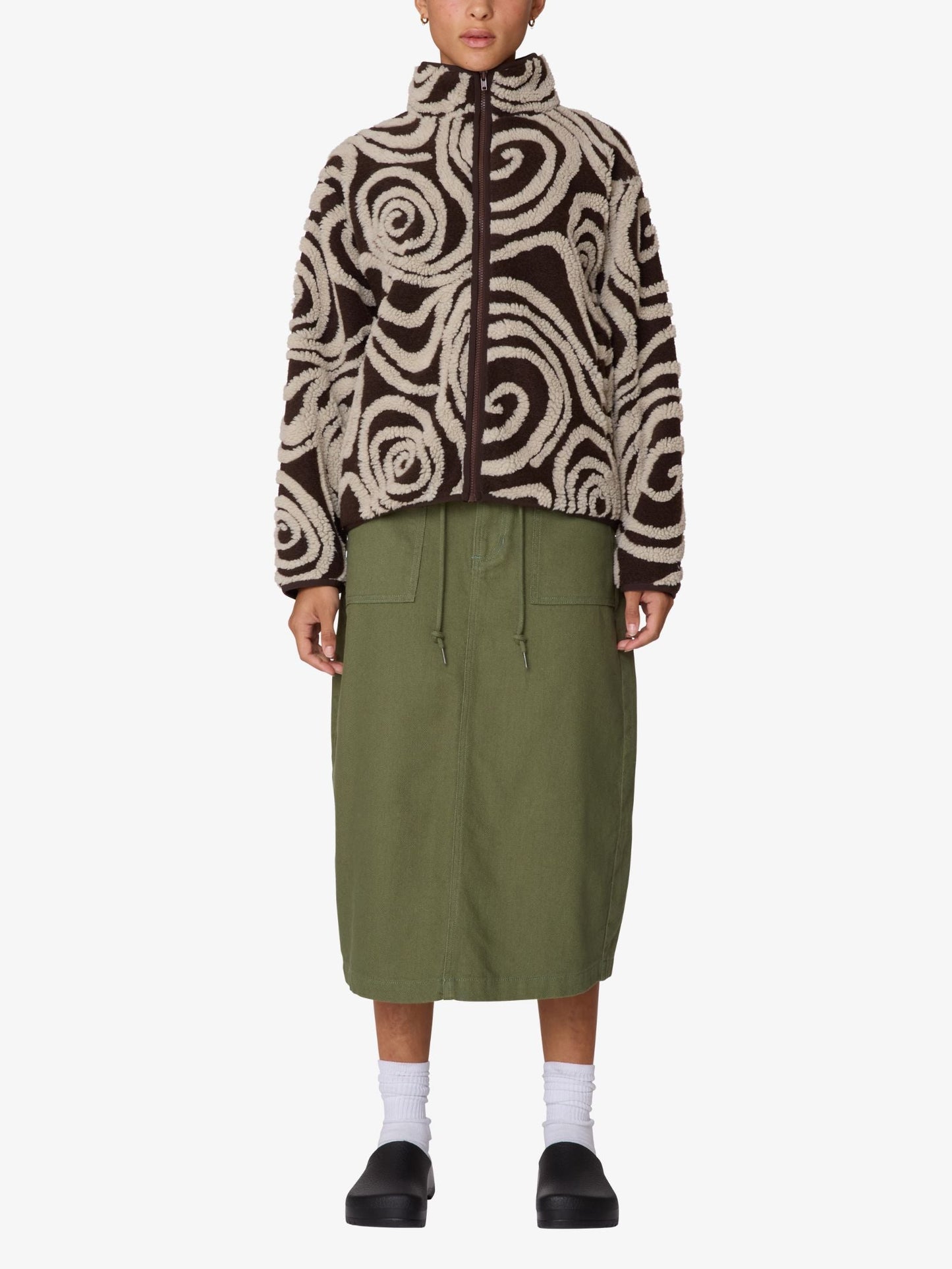 Swirls Jacquard Zip Jacket