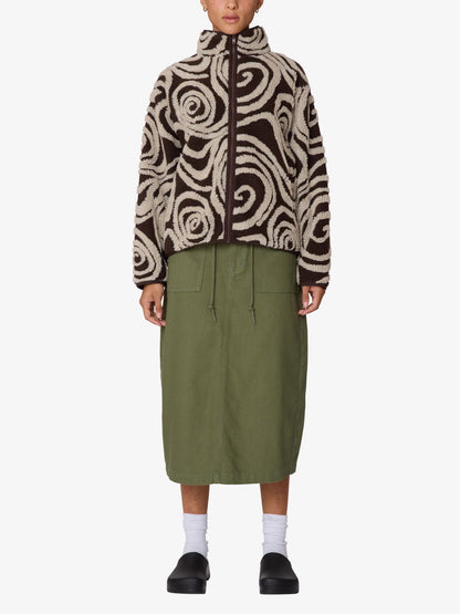 Swirls Jacquard Zip Jacket