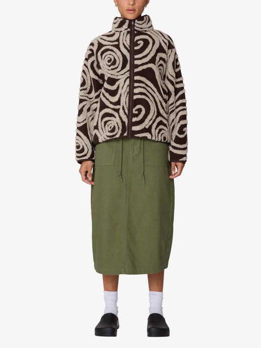 Swirls Jacquard Zip Jacket