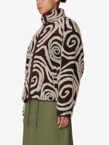 Swirls Jacquard Zip Jacket