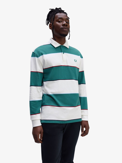 Heavyweight Jersey Striped Polo Shirt