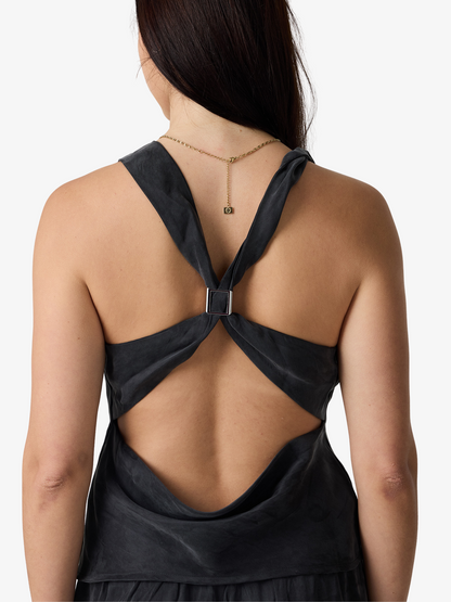 Embellished Cupro Top