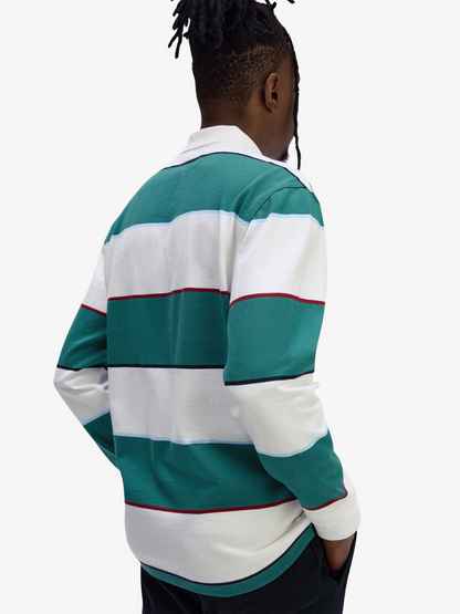Heavyweight Jersey Striped Polo Shirt