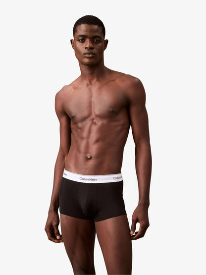 Icon Cotton Stretch Low Rise Trunks (Black 3-Pack)