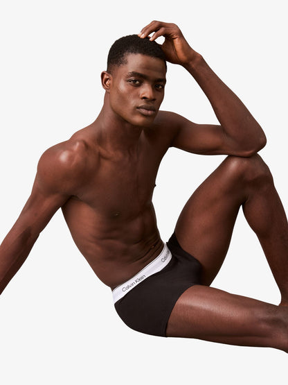 Icon Cotton Stretch Low Rise Trunks (Black 3-Pack)