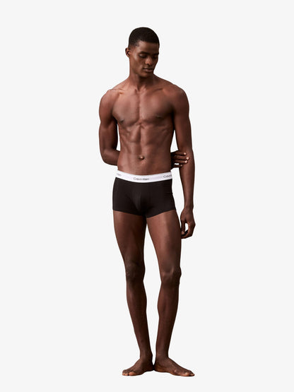 Icon Cotton Stretch Low Rise Trunks (Black 3-Pack)