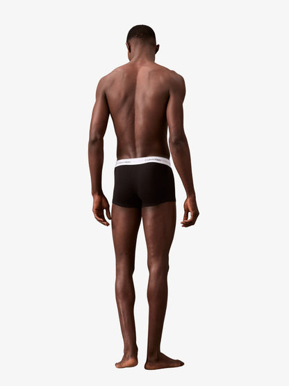 Icon Cotton Stretch Low Rise Trunks (Black 3-Pack)