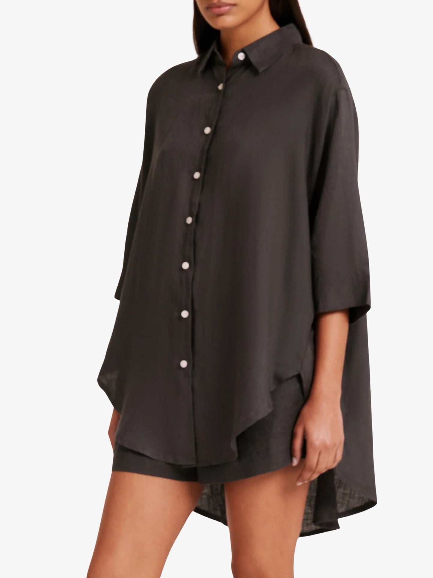 Lounge Linen Longline Shirt