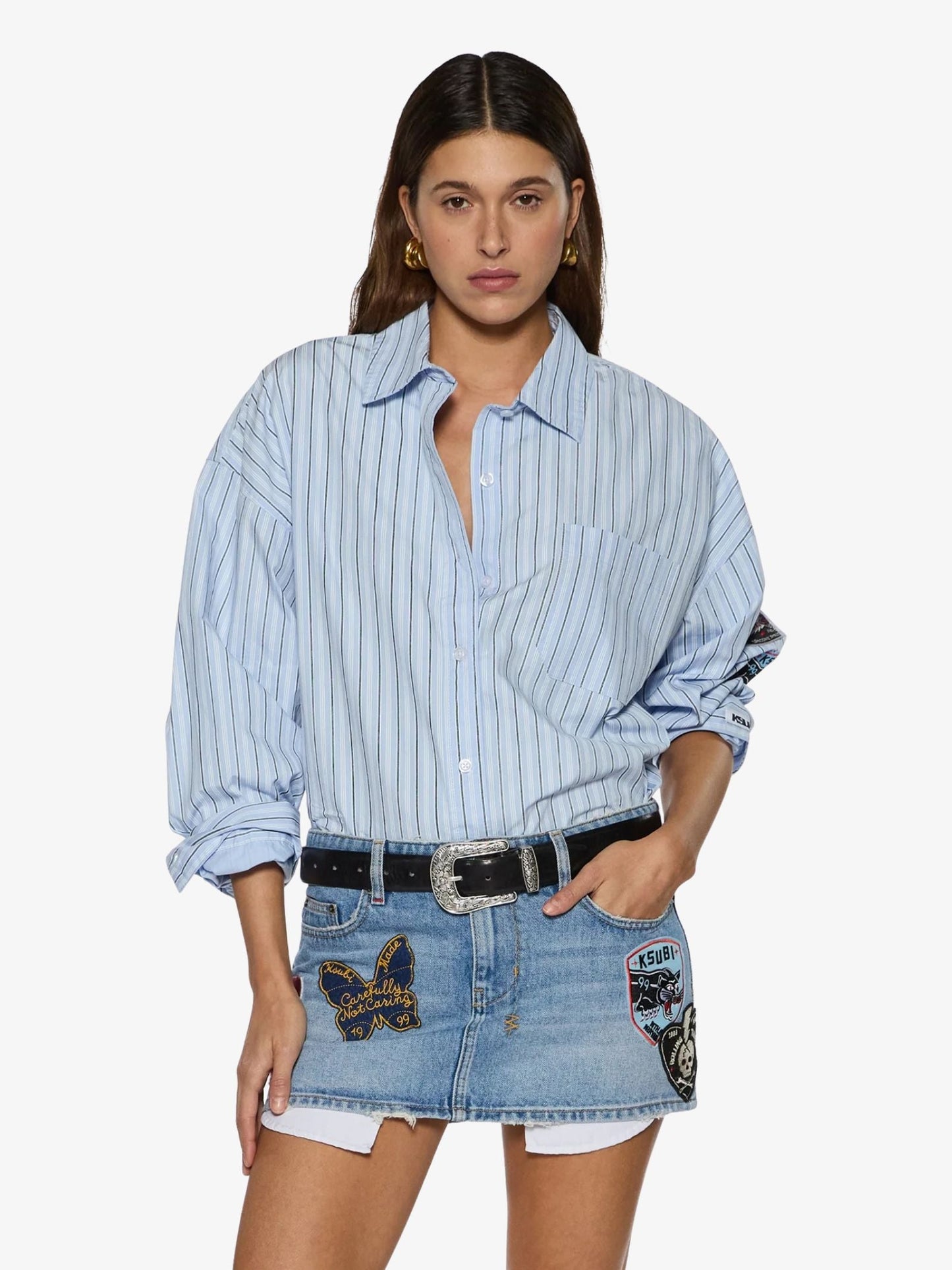 Astra Ls Shirt Blu Stripe Badge