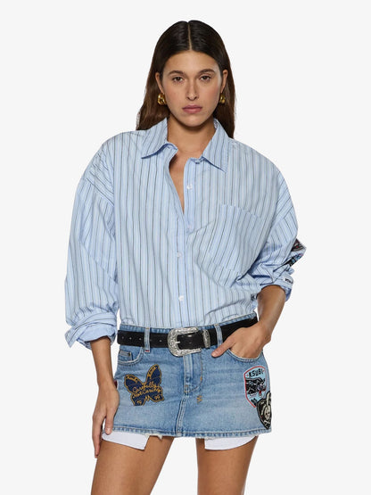 Astra Ls Shirt Blu Stripe Badge