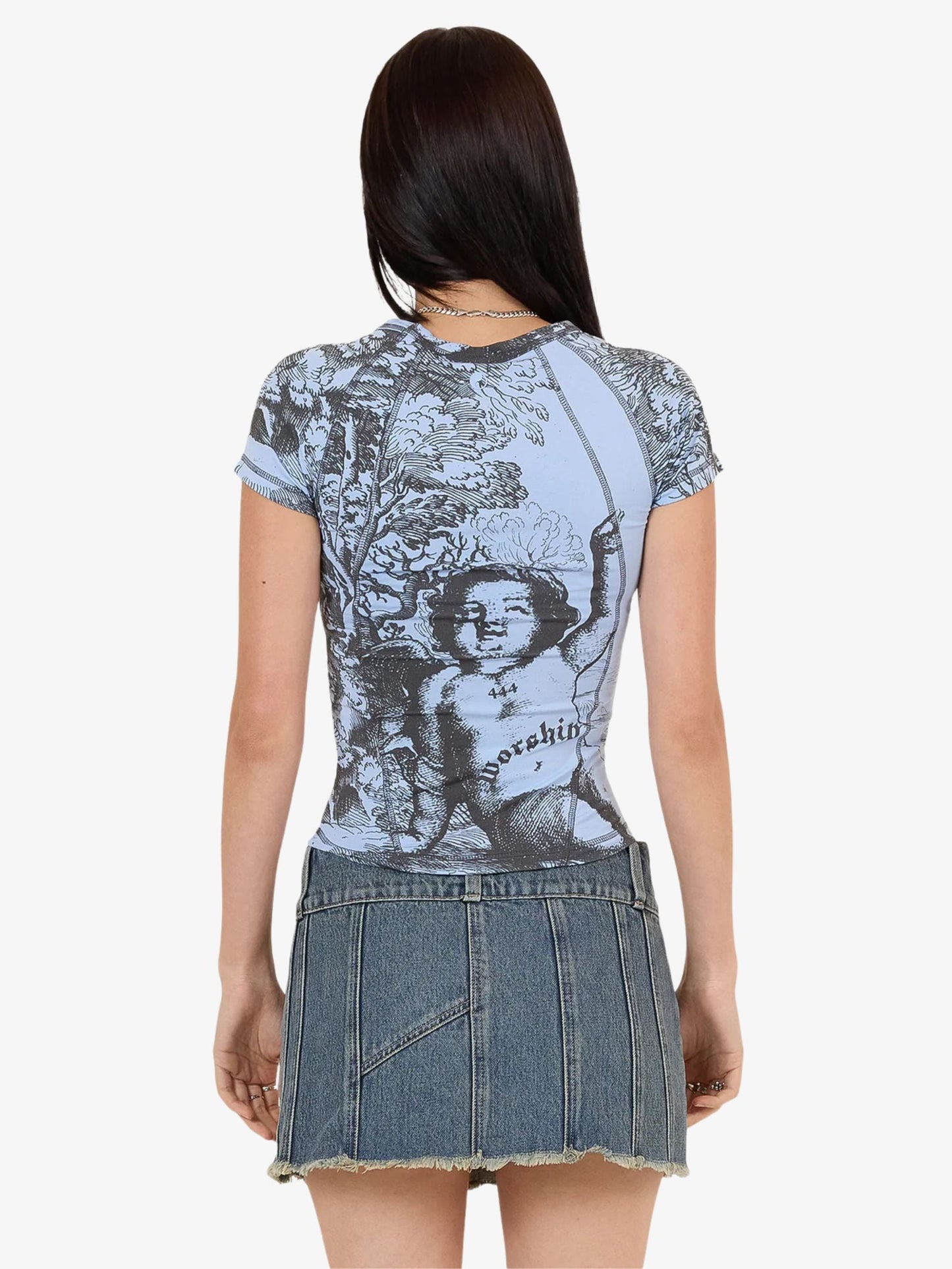 Not Your Angel Panelled Raglan Tee