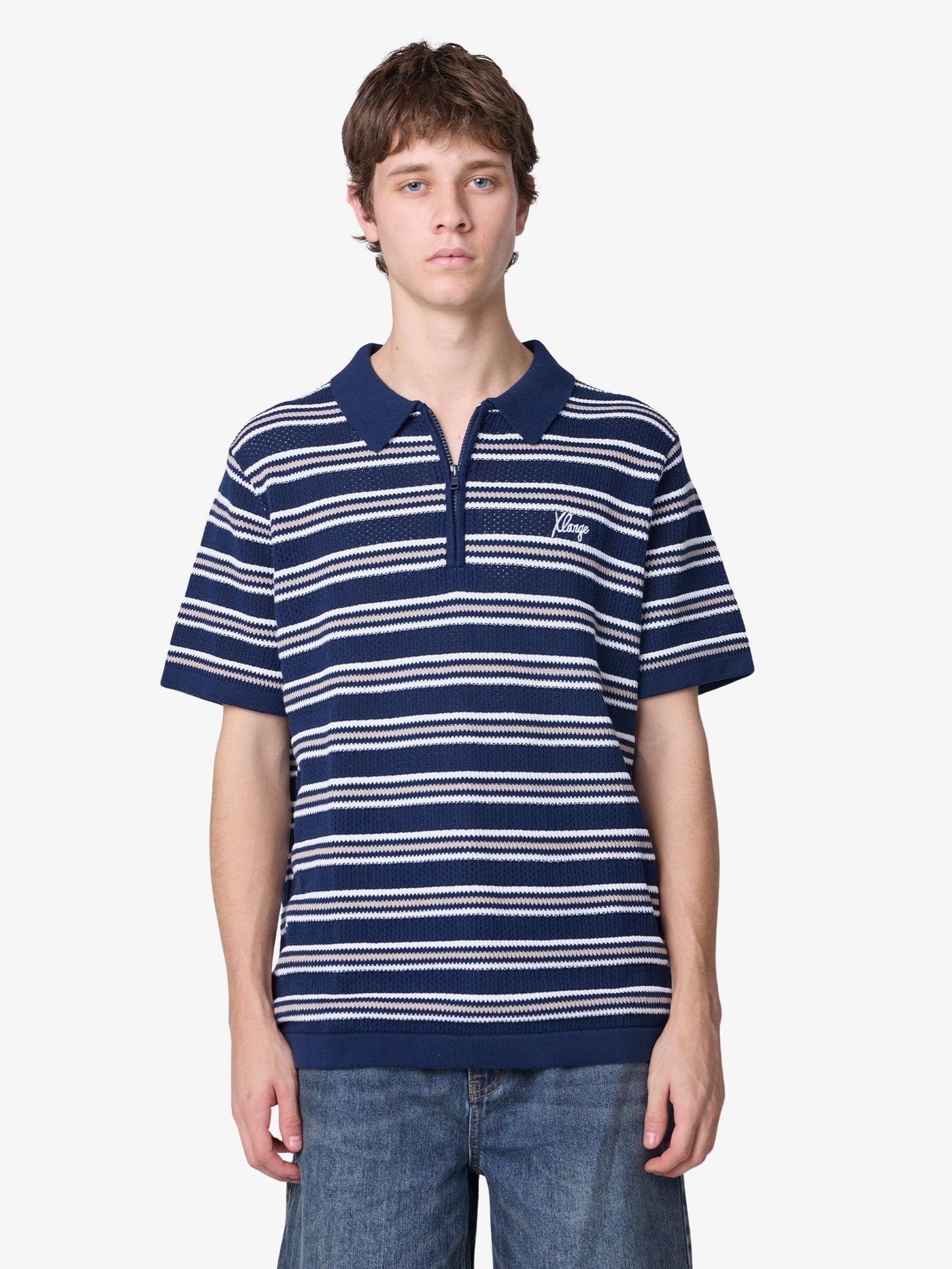 Script Stripe Short Sleeve Polo