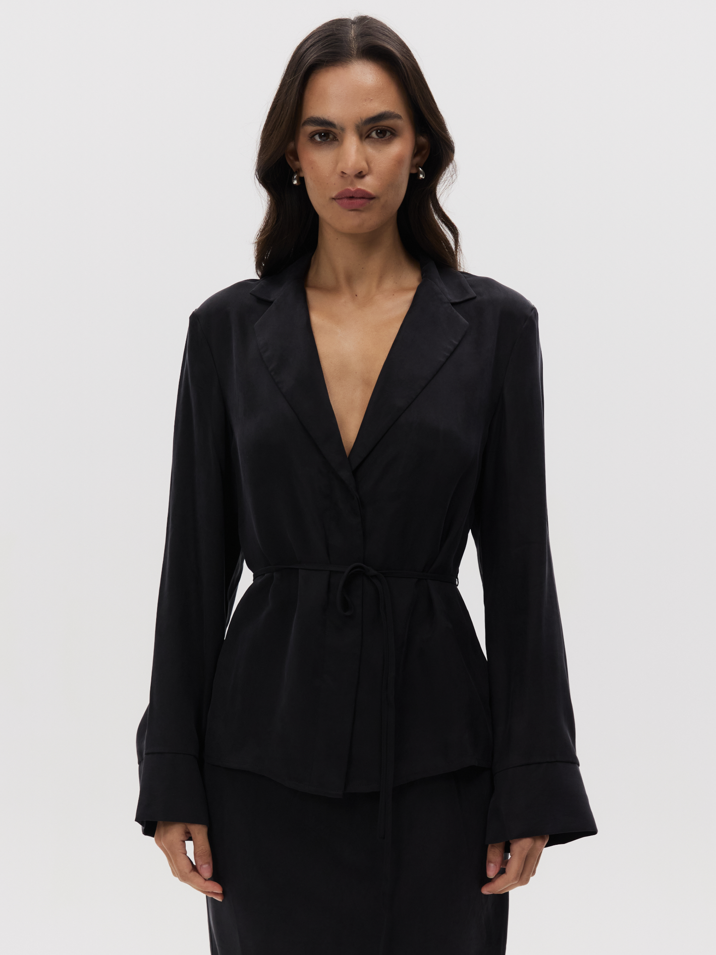 Chere Cupro Wrap Blouse