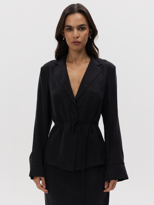 Chere Cupro Wrap Blouse