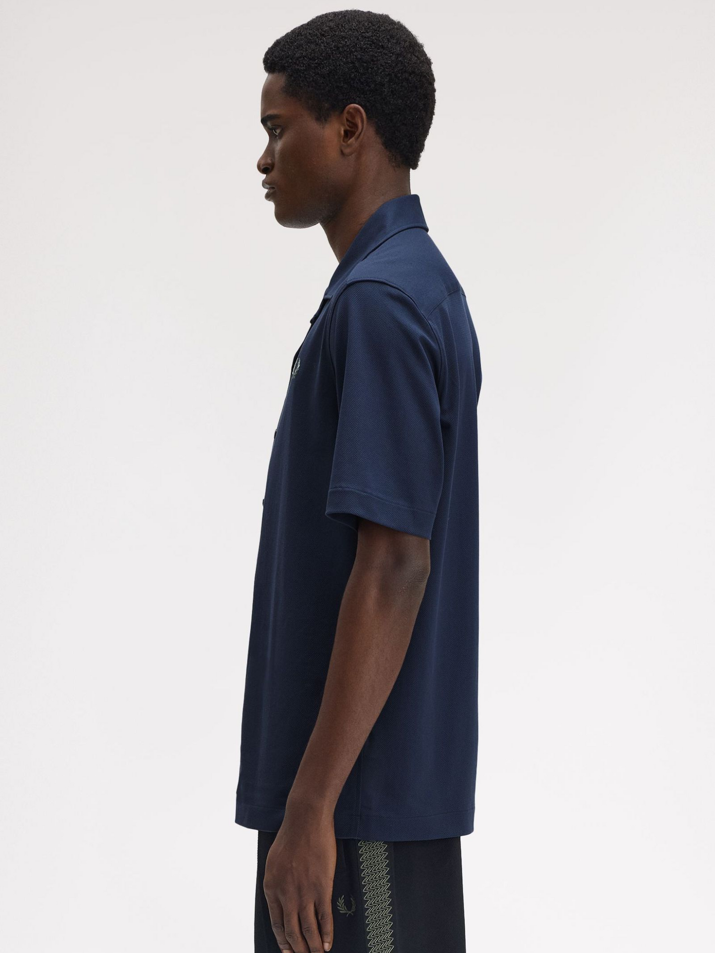 Compress Mesh Revere Collar Shirt