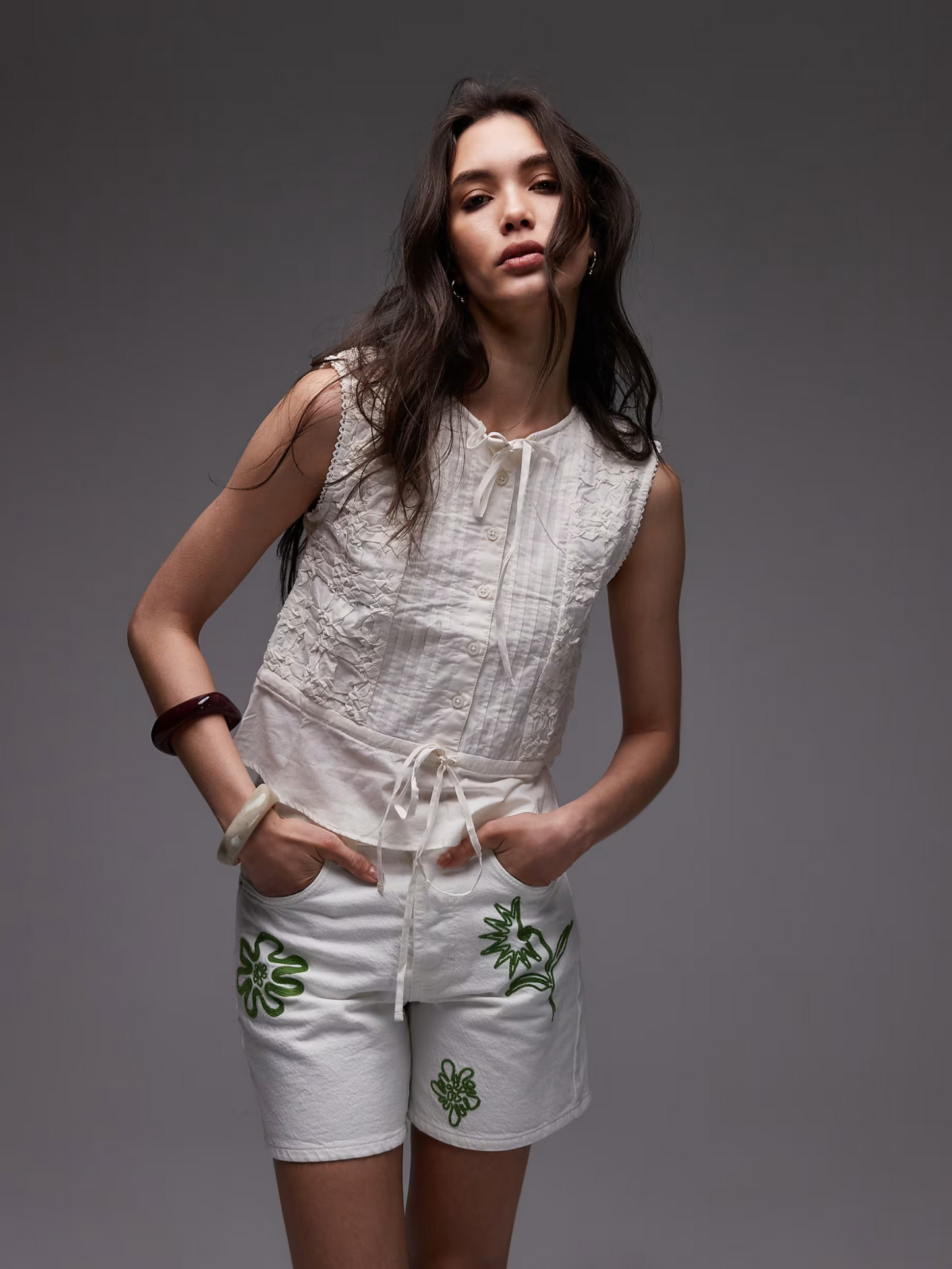 Cross Hatch Sleeveless Top