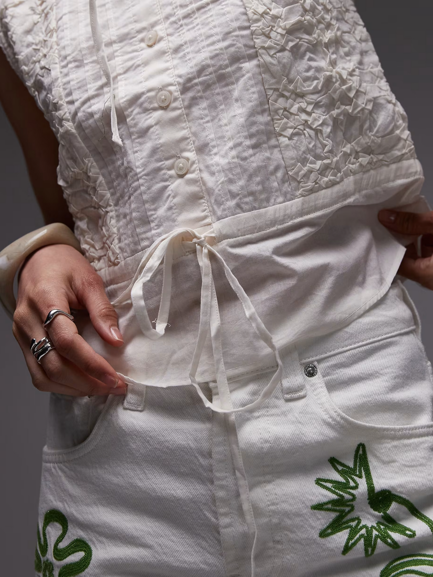 Cross Hatch Sleeveless Top