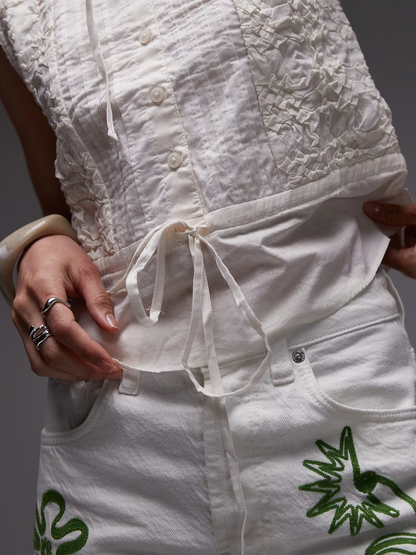 Cross Hatch Sleeveless Top