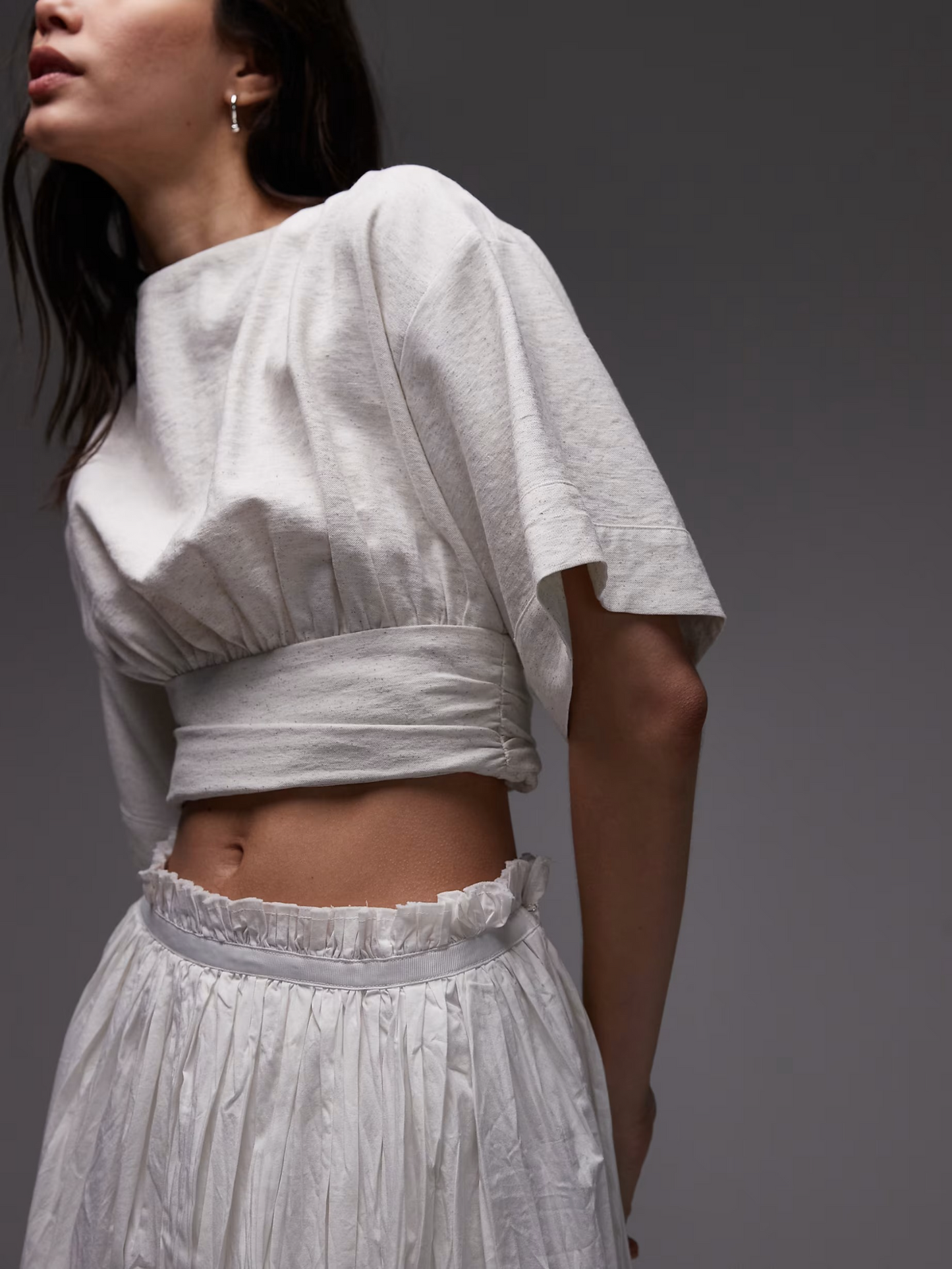 Crinkle Cotton Laundered Full Skirt