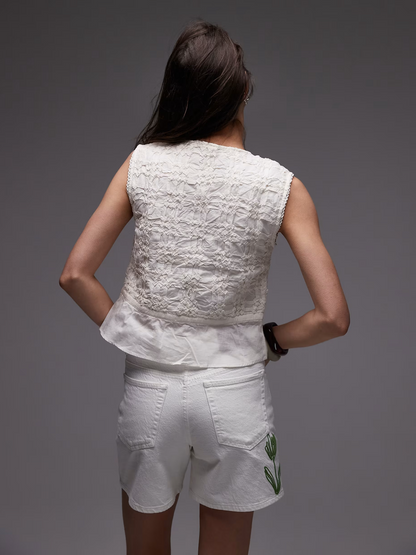 Cross Hatch Sleeveless Top